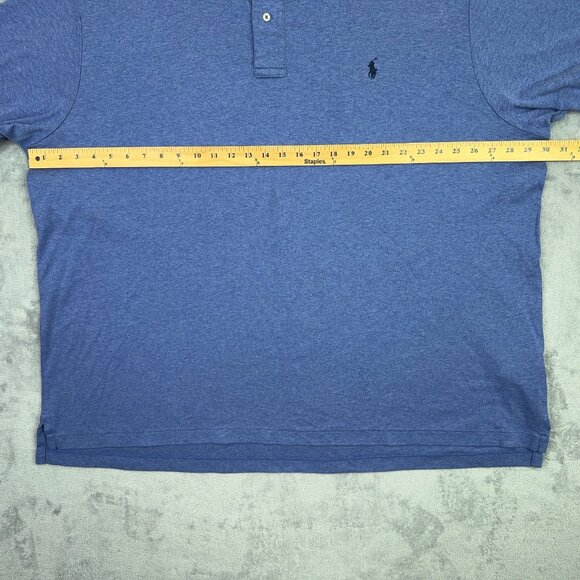Polo Ralph Lauren Polo Shirt Mens 3XB Blue Soft Cotton Preppy Golf Short Sleeve - Picture 7 of 11